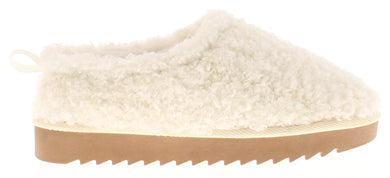 Boxed Ivory Curly Fur Cozi Slippers