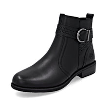 Remonte D0F81-00 Odeon Black Leather Ankle Boots