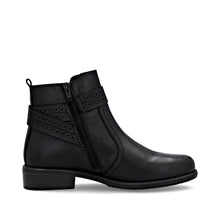 Remonte D0F81-00 Odeon Black Leather Ankle Boots