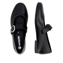 Remonte D0K14-00 Black Leather Mary Jane Style Shoes