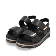 Remonte D0Q59-00 Black Leather Sandals
