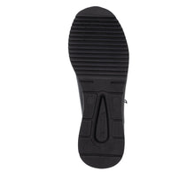 Remonte D0T22-03 Black Leather And Scuba Combination Wedge Trainers