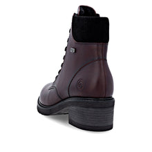 Remonte D1A70-35 Odeon Wine Leather Lace up Block Heeled Tex Ankle Boots