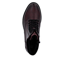 Remonte D1A70-35 Odeon Wine Leather Lace up Block Heeled Tex Ankle Boots