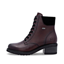 Remonte D1A70-35 Odeon Wine Leather Lace up Block Heeled Tex Ankle Boots