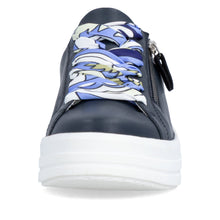 Remonte D1C01-14 Lugano Navy Leather Flatform Trainers