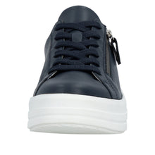 Remonte D1C01-14 Lugano Navy Leather Flatform Trainers