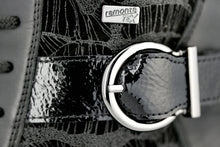 Remonte D2A77-02  Minato Black Leather Lace-Up Block Heel Tex Ankle Boots