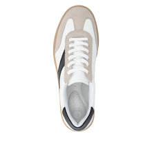 Remonte D2C01-83 Off White And Black Combination Leather Trainers