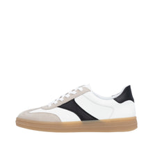 Remonte D2C01-83 Off White And Black Combination Leather Trainers