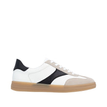 Remonte D2C01-83 Off White And Black Combination Leather Trainers