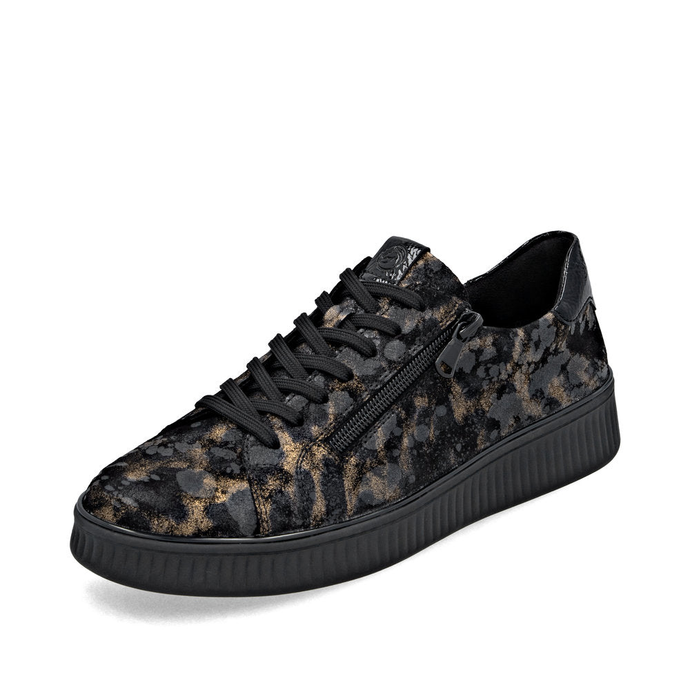 Remonte D2E02-03 Largo Leather Leopard Print Trainers – Missy