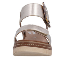 Remonte D2L53-90 Light Bronze Metallic Leather Adjustable Wedge Sandals