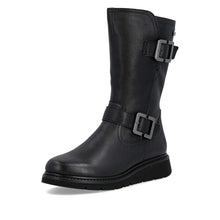 Remonte D3980-00 Castor Black Leather Mid Calf Tex Boots