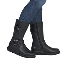 Remonte D3980-00 Castor Black Leather Mid Calf Tex Boots