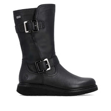 Remonte D3980-00 Castor Black Leather Mid Calf Tex Boots