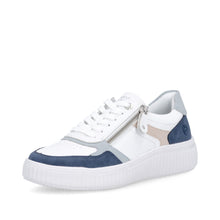 Remonte D3E05-80 Moreila Blue And White Combination Leather Trainers