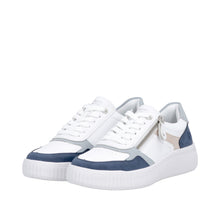 Remonte D3E05-80 Moreila Blue And White Combination Leather Trainers