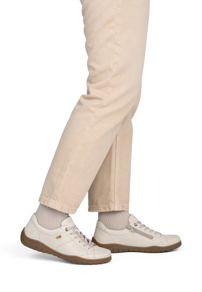 Remonte D3T00-60 Beige Leather Tex Trainers
