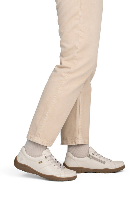 Remonte D3T00-60 Beige Leather Tex Trainers