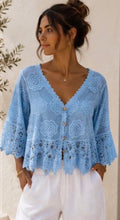 Emma Plain Flower Design Crochet ButtonTop (5 Colours)