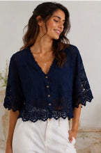 Emma Plain Flower Design Crochet ButtonTop (5 Colours)