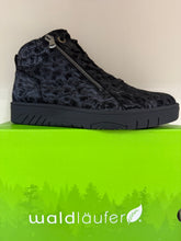 Waldlaufer 754807 200 001  H-Yuna Black Textured Leather Trainer Boots