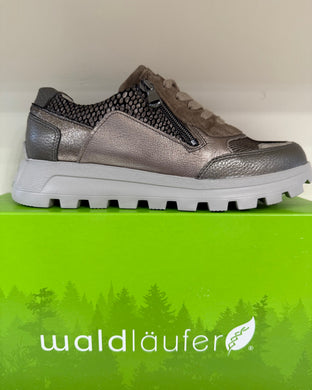 Waldlaufer 993004 807 837  H-Ajala Taupe Combination Leather Trainers