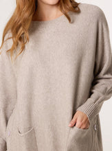 Plain Slash Neck Jumper With Side Button Detail And Front Pockets (4 Colours)