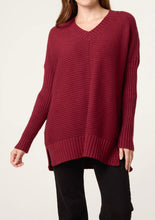 Ribbed Knit V-Neck Longline Jumper (5 Colours)