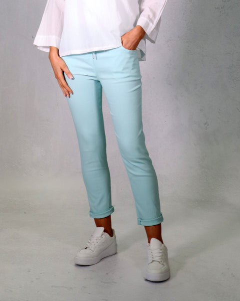 D.E.C.K By Decollage 2305 Stretchy Plain Casual Trousers With Pockets (6 Colours)