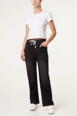 Magic Wide Leg Stretchy Black denim Jeans