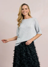 D.E.C.K By Decollage 1276-01 Plain Lurex Knit Short Sleeved Jumper (3 Colours)