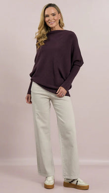 D.E.C.K By Decollage 37709 Plain Asymmetric Jumper (7 Colours)