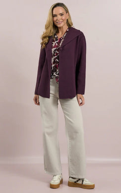 D.E.C.K By Decollage 25076 One Button Collard Knit Cardigan (4 Colours)