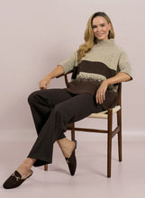 Deck By Decollage 2435 Herringbone Wide Leg Trousers (2 Colours)