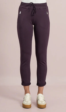 D.E.C.K By Decollage 814136 Plain Drawstring Waist Stretchy Joggers With Zip Pockets (7 Colours)