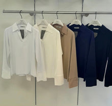 Deck By Decollage 82103 Plain Stretchy Collar & Cuff Shirt (2 Colours)