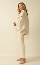 D.E.C.K By Decollage 16772 Beige One Button Cape Style Jacket