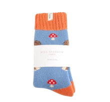Miss Sparrow TSW017 Cornflour Blue Winter Hedgehog & Toadstool