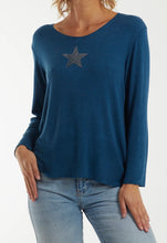 Diamante Star V-Neck Long sleeve jumper (4 Colours)