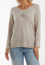 Diamante Star V-Neck Long sleeve jumper (7 Colours)s