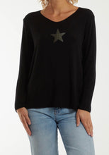 Diamante Star V-Neck Long sleeve jumper (4 Colours)