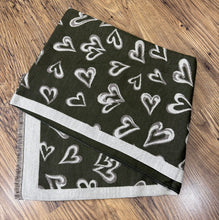 Hannah Cashmere Mix Heart Print Scarf (3 Colours)