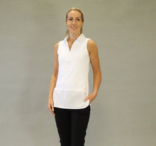 D.E.C.K By Decollage Sienna Stretchy Plain White Sleeveless Shirt