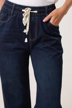 Magic Stretchy Wide Leg Dark Denim Jeans