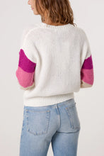 Round Neck Embroidery Flower Print And Striped Detail Jumper (2 Colours)