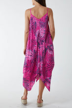 Palm Leaf Print Hanky Hem Cami Dress (3 Colours)