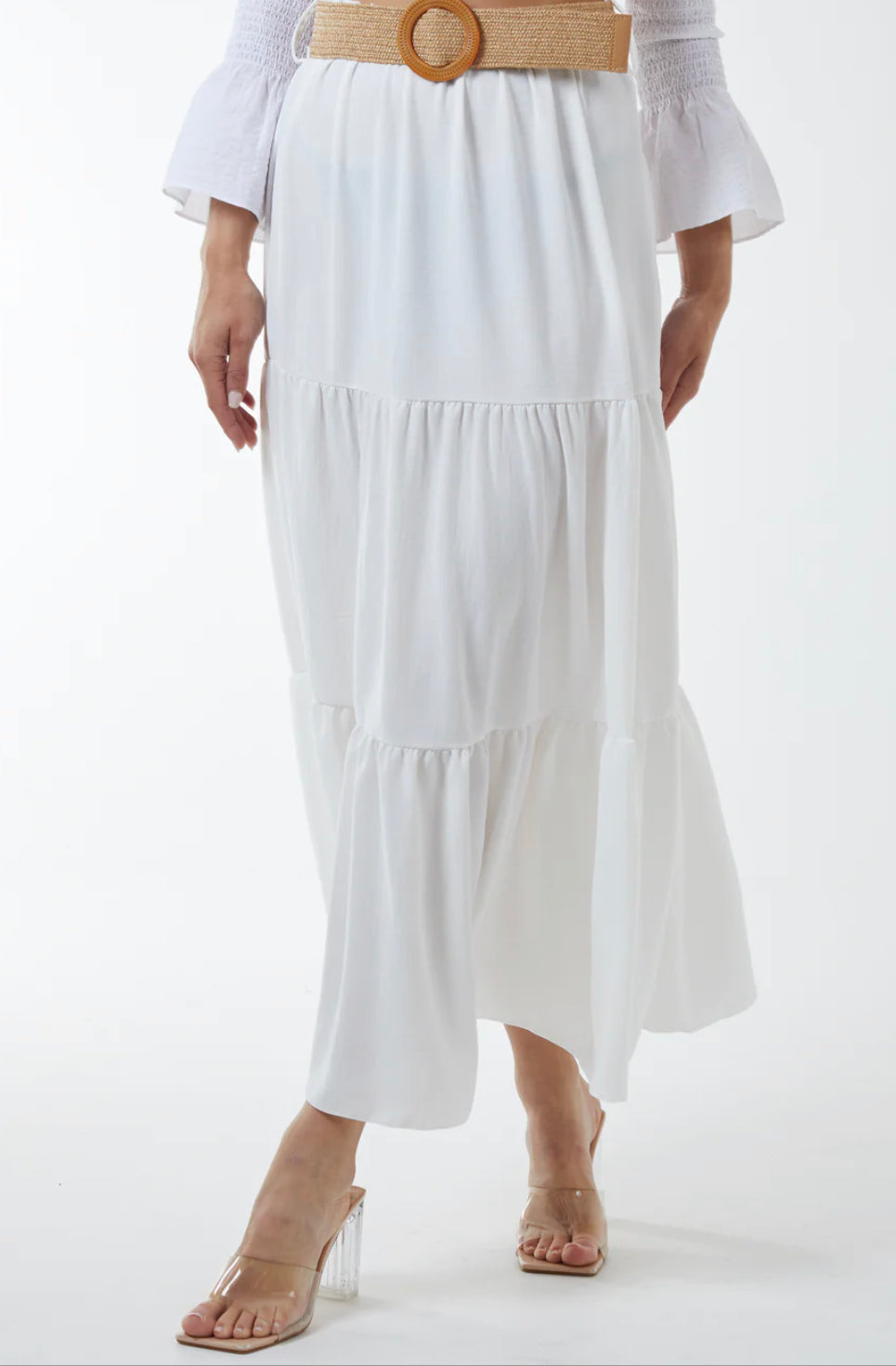 UTF Solid Women Pleated White Skirt - Buy UTF Solid Women Pleated White  Skirt Online at Best Prices in India | Flipkart.com
