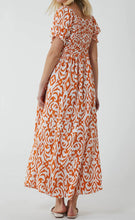 Baroque Style Print Shirred Maxi Dress (4 Colours)